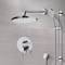 Chrome Shower Set With Rain Shower Head and Hand Shower